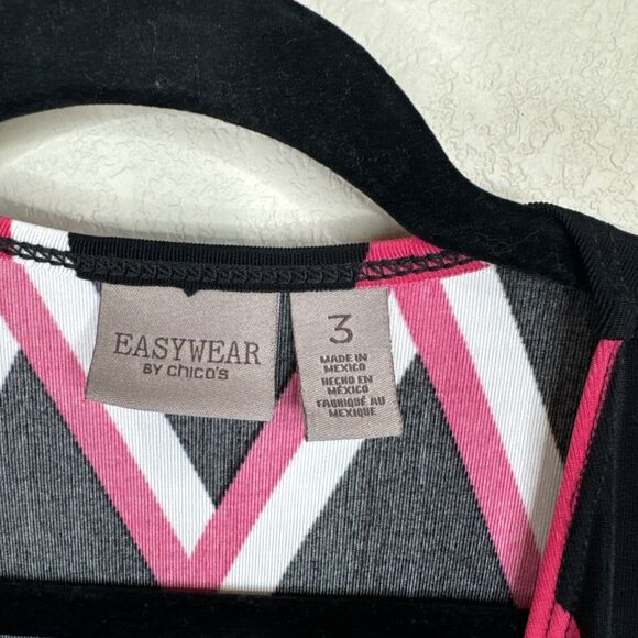 Easywear Chico Cardigan 3 Hot Pink Black Preppy Core Work - Picture 5 of 11